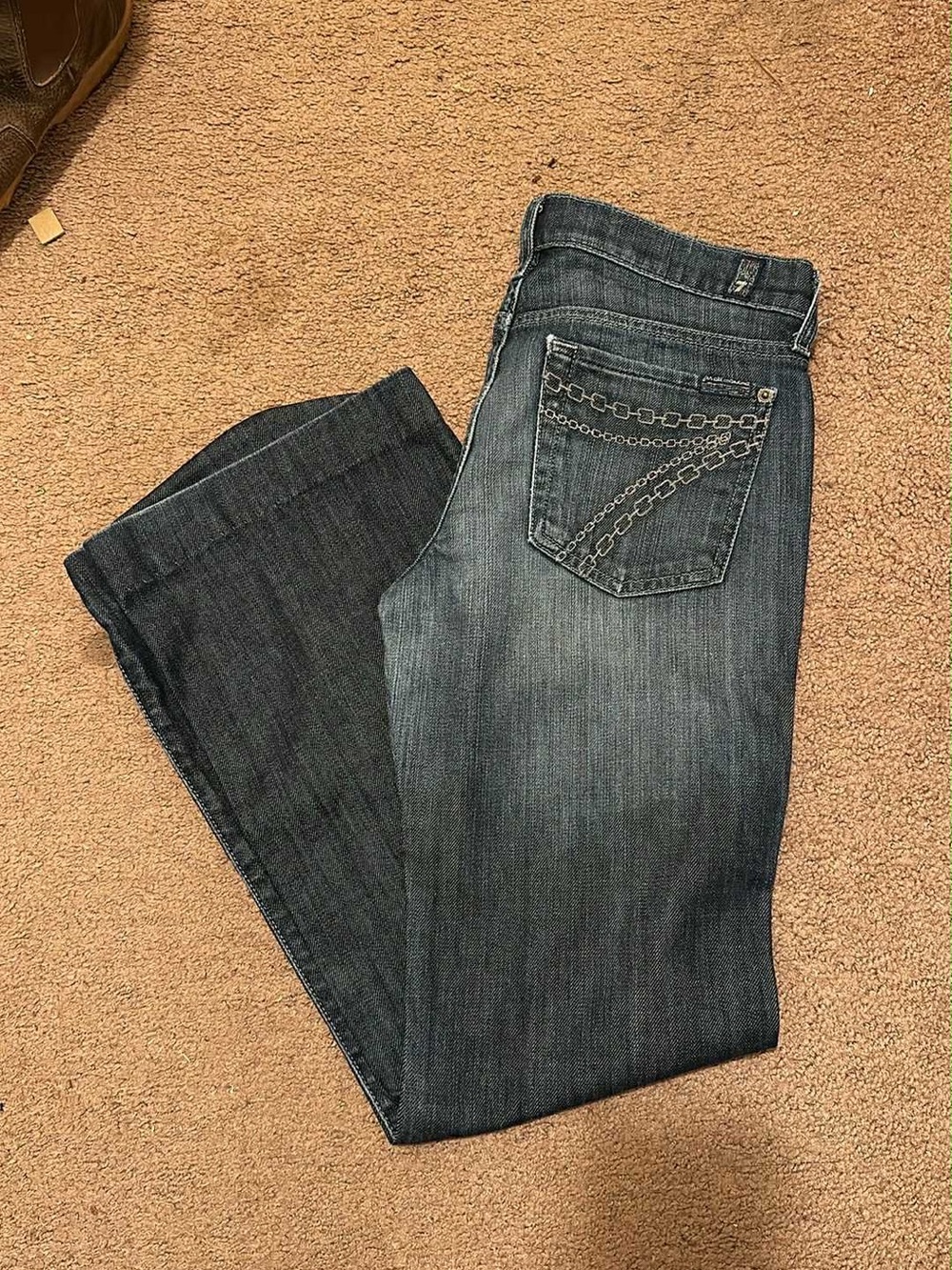 Dark Blue Size 26x32 Women's 7FMAK Jeans